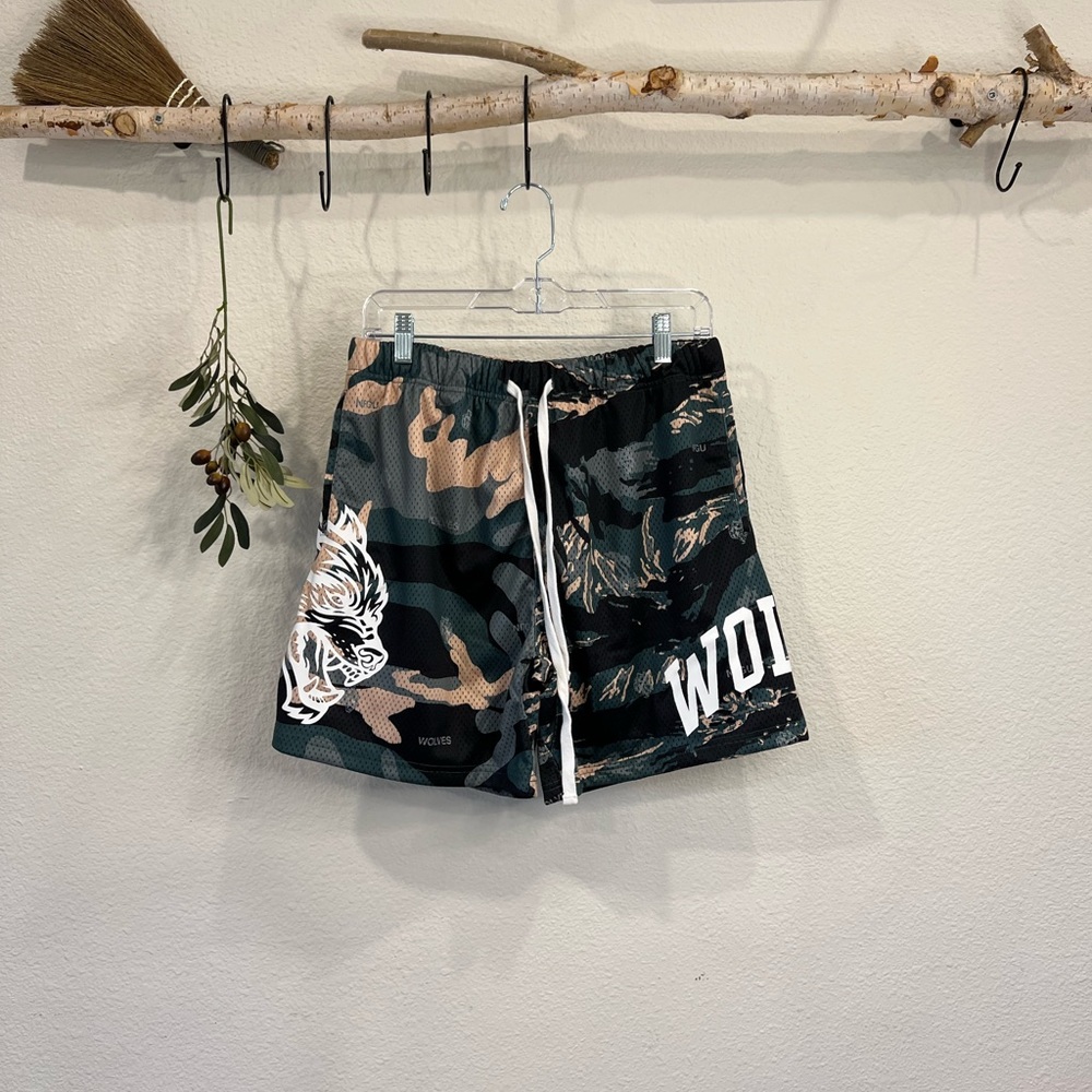 Darc Sport Unisex Shorts Camo Army Green Size Small